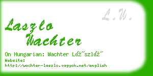 laszlo wachter business card